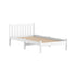 Artiss King Single Bed Frame Solid Pine Wood White Slatted Base with Headboard