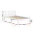 Artiss King Single Bed Frame Solid Pine Wood White Slatted Base with Headboard
