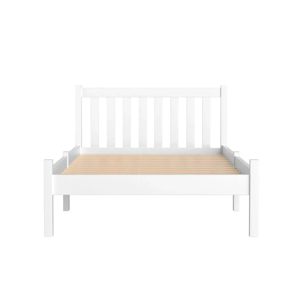 Bed Frame King Single Size Wooden White SOFIE