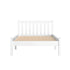 Artiss King Single Bed Frame Solid Pine Wood White Slatted Base with Headboard