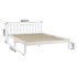 Artiss Queen Bed Frame White Solid Pine Wood Platform Bed with Headboard