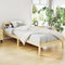 Artiss Single Wooden Bed Frame Oak Solid Pine Timber Platform Bed with Headboard