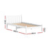 Artiss Single Bed Frame Wooden Pine Slat Base White Kids Adult