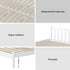 Artiss Single Bed Frame Wooden Pine Slat Base White Kids Adult