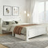 Artiss Double Bed Frame Wooden Pine Slat Base White Queen Size Style