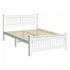 Artiss Double Bed Frame Wooden Pine Slat Base White Queen Size Style
