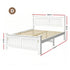 Artiss Double Bed Frame Wooden Pine Slat Base White Queen Size Style