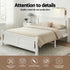 Artiss Double Bed Frame Wooden Pine Slat Base White Queen Size Style