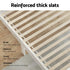 Artiss Double Bed Frame Wooden Pine Slat Base White Queen Size Style