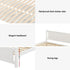 Artiss Bed Frame Double Size Wooden Platform with 2 Storage Drawers White RIO