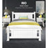 Artiss Bed Frame King Single Size Wooden White RIO