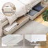 Artiss Bed Frame King Single Size Wooden Platform with 2 Storage Drawers White RIO