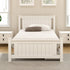 Artiss Bed Frame King Single Size Wooden Platform with 2 Storage Drawers White RIO