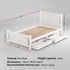 Artiss Bed Frame King Single Size Wooden Platform with 2 Storage Drawers White RIO