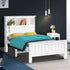 Artiss King Single Wooden Bed Frame with Storage Headboard White Pine