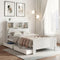 Bed Frame King Single Size Wooden with 2 Storage Drawers White