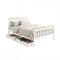 Artiss Bed Frame Double Size Wooden Platform with 2 Storage Drawers White PONY