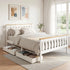 Artiss Bed Frame Double Size Wooden Platform with 2 Storage Drawers White PONY