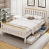 Artiss Bed Frame Double Size Wooden Platform with 2 Storage Drawers White PONY