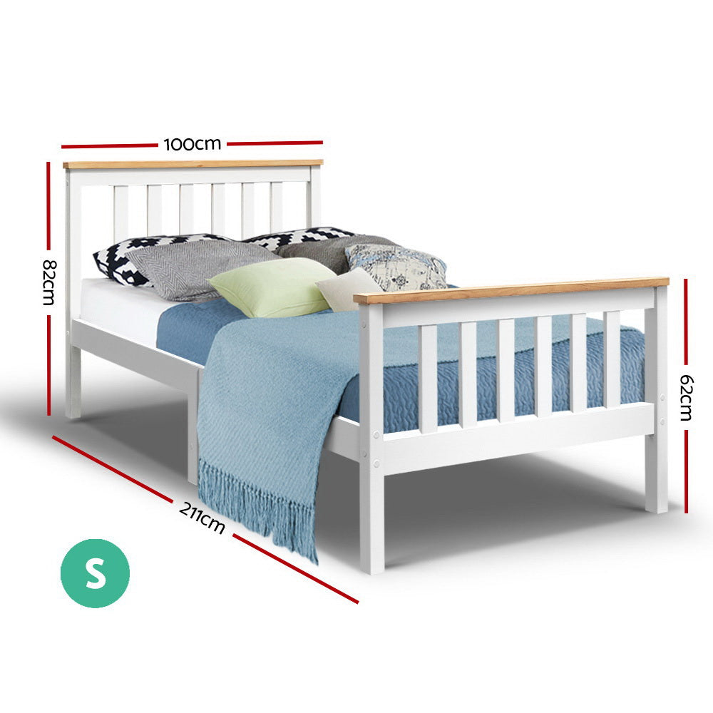 Single Wooden Bed Frame Bedroom Furniture Kids