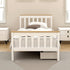 Artiss Bed Frame Single Size Wooden Platform with 2 Storage Drawers White PONY