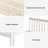 Bed Frame Single Size Wooden Platform with 2 Storage Drawers White PONY
