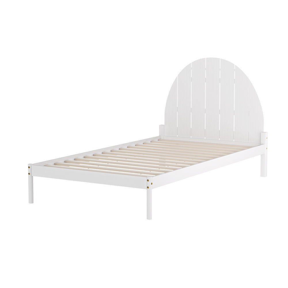 Bed Frame King Single Size Wooden White DALY