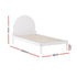 Artiss Bed Frame Single Size Wooden White DALY