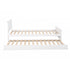Single Bed Frame with Trundle Solid Wood Toddler Bunk Bed with Headboard White