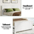 Single Bed Frame with Trundle Solid Wood Toddler Bunk Bed with Headboard White