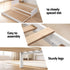 Single Bed Frame with Trundle Solid Wood Toddler Bunk Bed with Headboard White