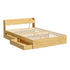 Bed Frame Double Size with Charging Ports and 2 Drawers AURA