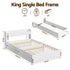 Bed Frame King Single Size with Charging Ports and 2 Drawers AURA