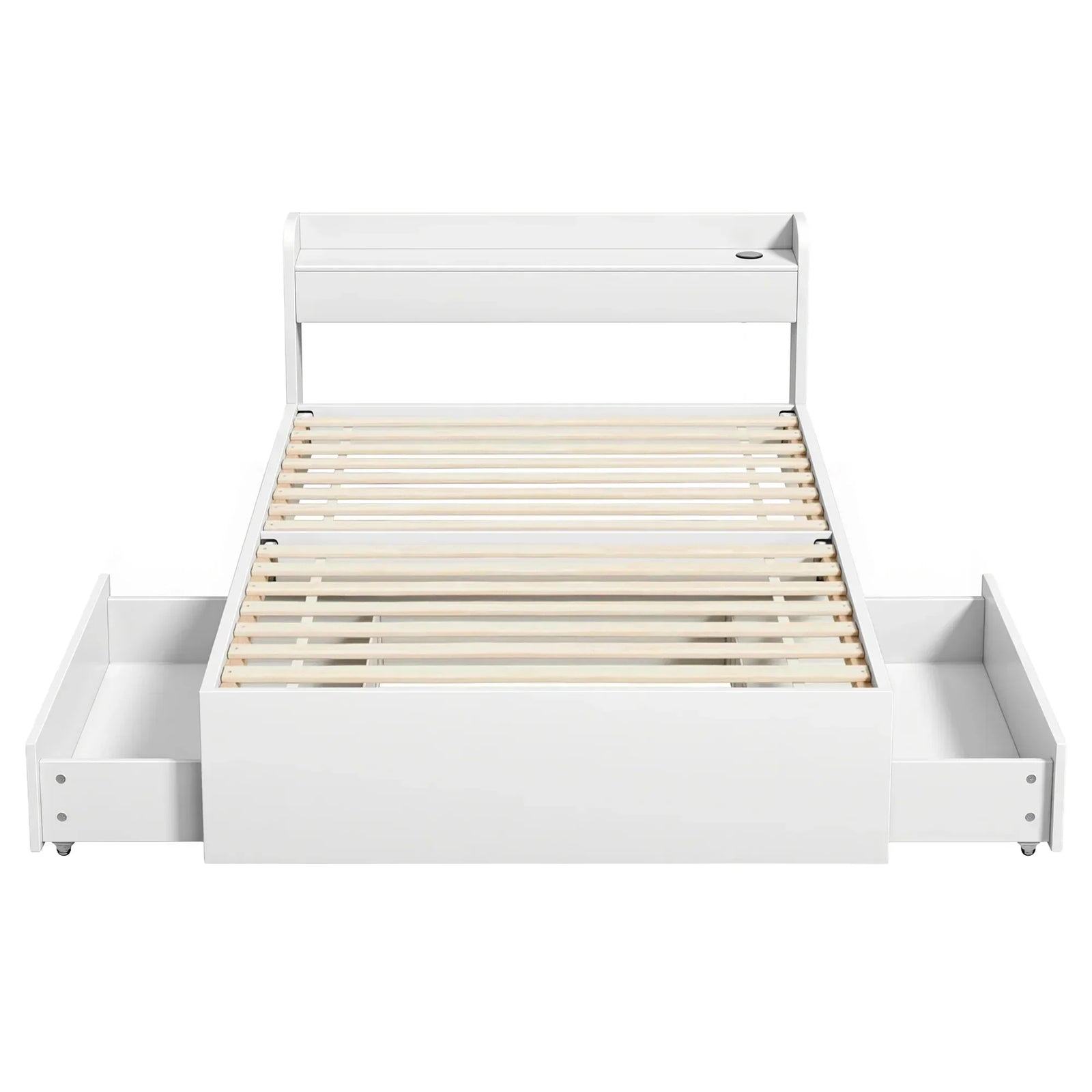 Bed Frame King Single Size with Charging Ports and 2 Drawers AURA