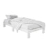 Artiss Single Bed Frame Solid Pine Wood Platform Bed White