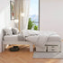 Artiss Single Bed Frame Solid Pine Wood Platform Bed White