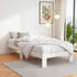Artiss Single Bed Frame Solid Pine Wood Platform Bed White