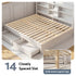 Artiss Double Bed Frame White – Storage Headboard, Charging Station, Drawers