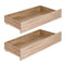 2pcs Under Bed Storage with Wheels Rolling Wooden Drawers King Single & Queen