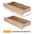 2pcs Under Bed Storage with Wheels Rolling Wooden Drawers King Single & Queen
