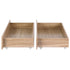 2pcs Under Bed Storage with Wheels Rolling Wooden Drawers King Single & Queen