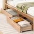 2pcs Under Bed Storage with Wheels Rolling Wooden Drawers King Single & Queen