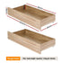 2pcs Under Bed Storage with Wheels Rolling Wooden Drawers Single & Double