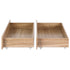 2pcs Under Bed Storage with Wheels Rolling Wooden Drawers Single & Double