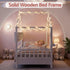 Single House Bed – Montessori Design, Built‑In Bookcase, 14 Slats, White