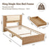 Artiss King Single Bed Frame with 2 Drawers, PU Leather Headboard & Charging Station