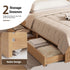 Artiss Queen Bed Frame with 2 Drawers, PU Leather Headboard & Charging Station