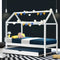 Artiss Single House Bed Frame Pine Wood Kids Bed White Australian Size