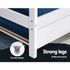 Artiss Single House Bed Frame Pine Wood Kids Bed White Australian Size