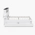 Artiss King Single Bed Frame with Storage Drawers White Platform Bedframe with Bookcase Headboard Charging Station Led Light